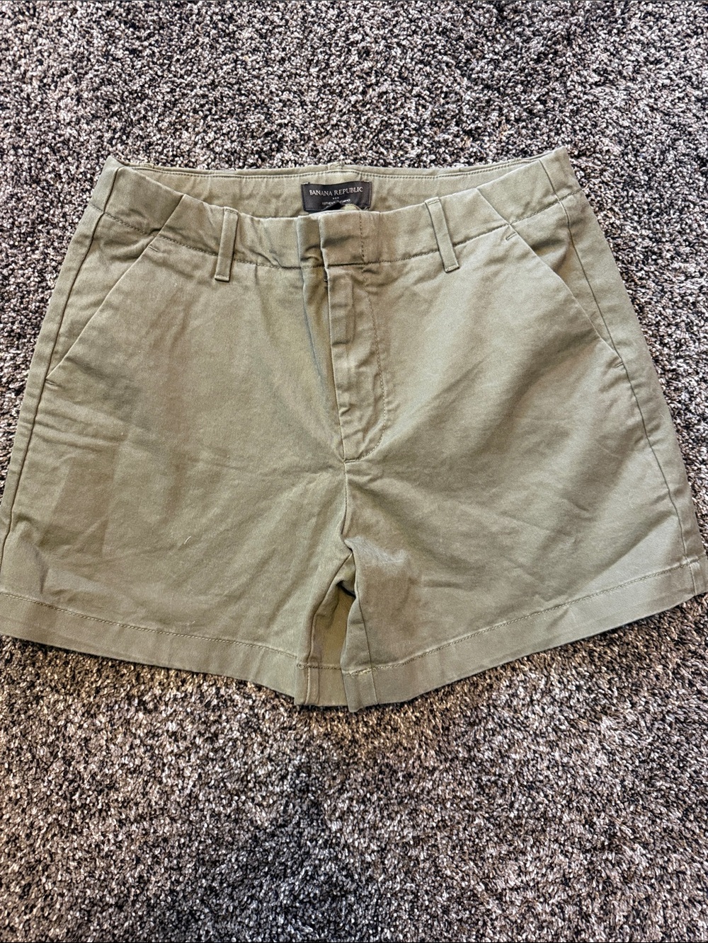 Banana Republic Olive Utility Cotton Shorts